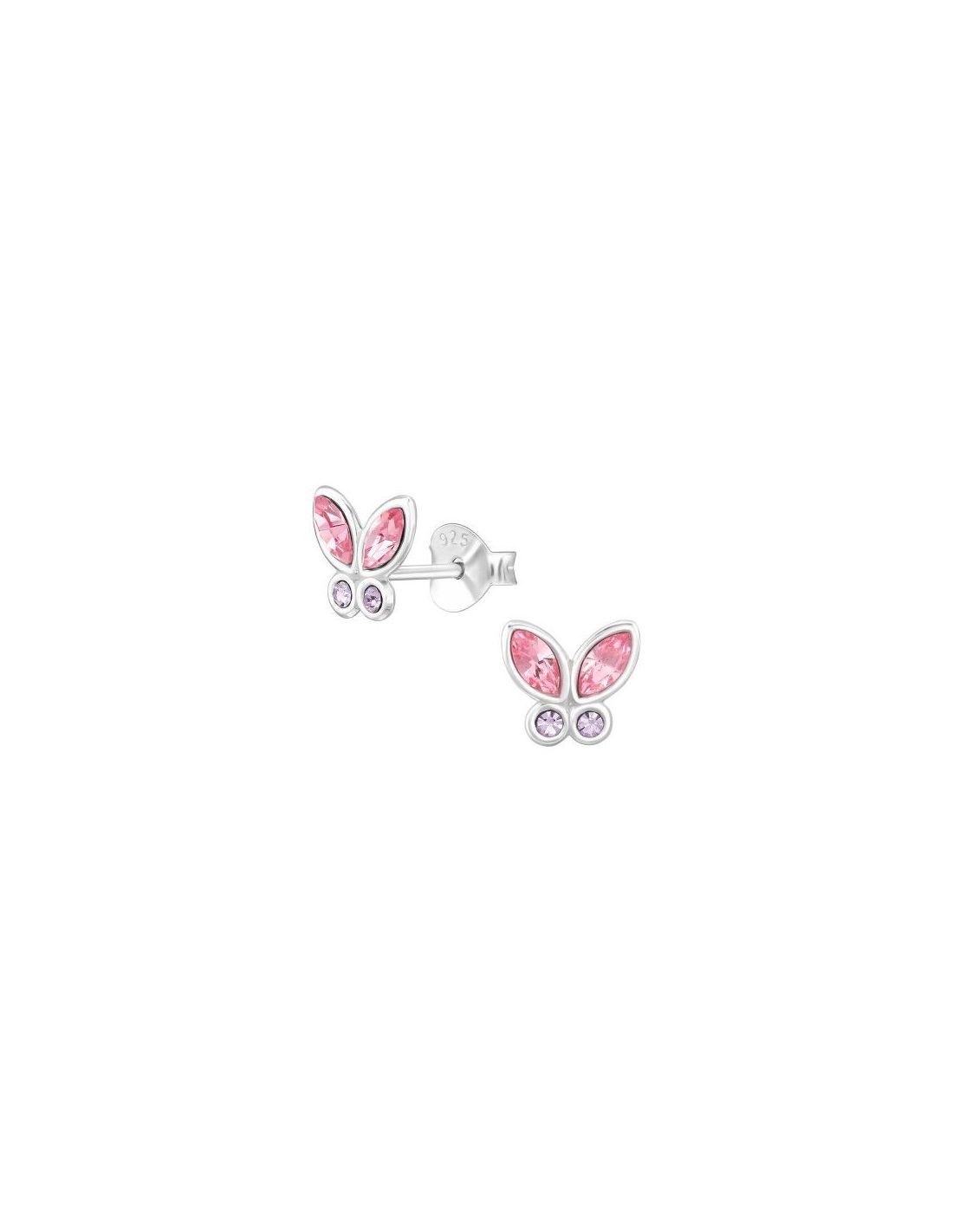 Aros de Plata Butterfly Crystal 6.5...