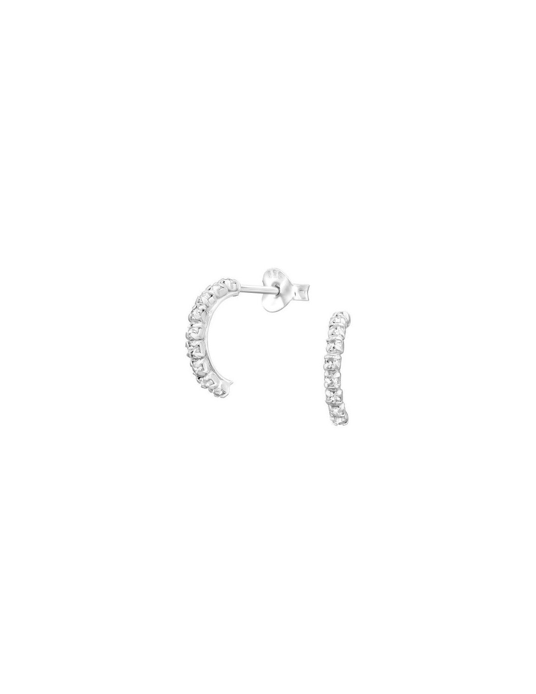 Aros de Plata Half Hoop Cluster...