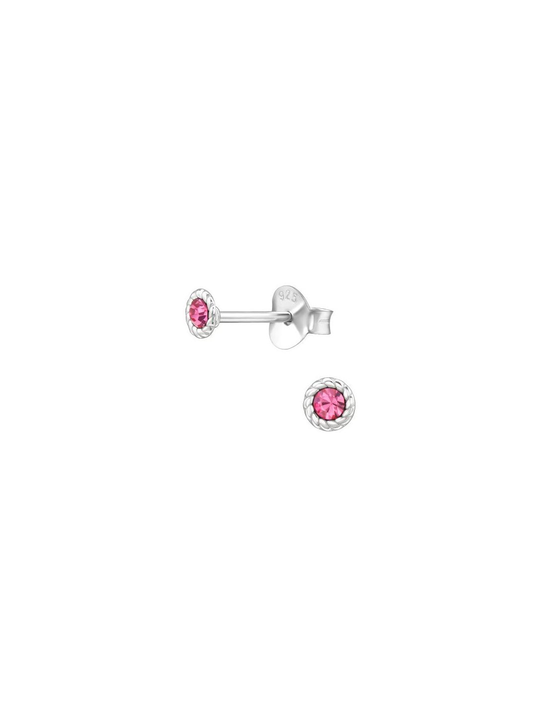 Aros de Plata 3.5Mm Round Rose 3.5 mm...