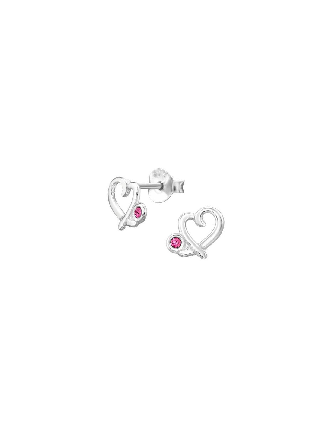 Aros de Plata Open Asymmetrical Heart...