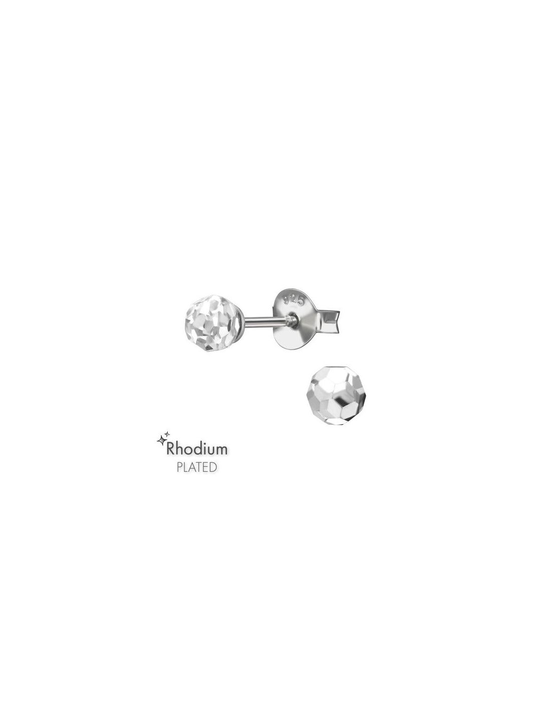 Aros de Plata 4Mm Ball Crystal 4 mm x...