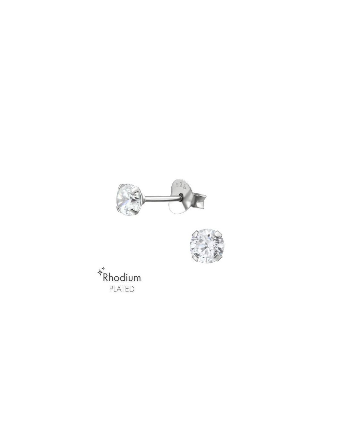 Aros de Plata Round 4Mm Cubic...