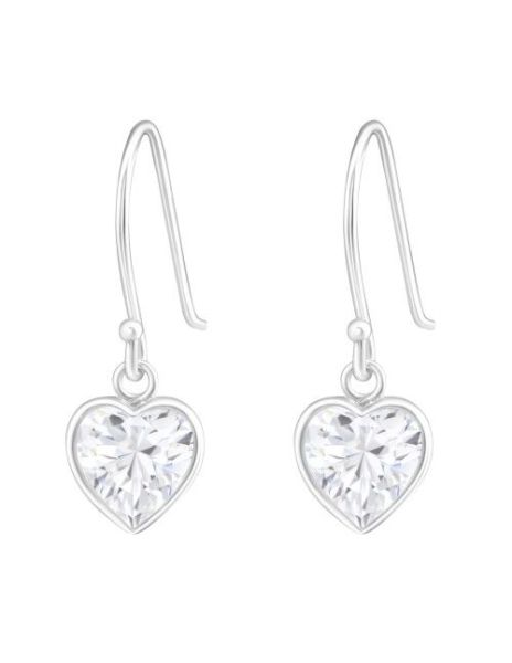 Aros de Plata Heart Cubic...