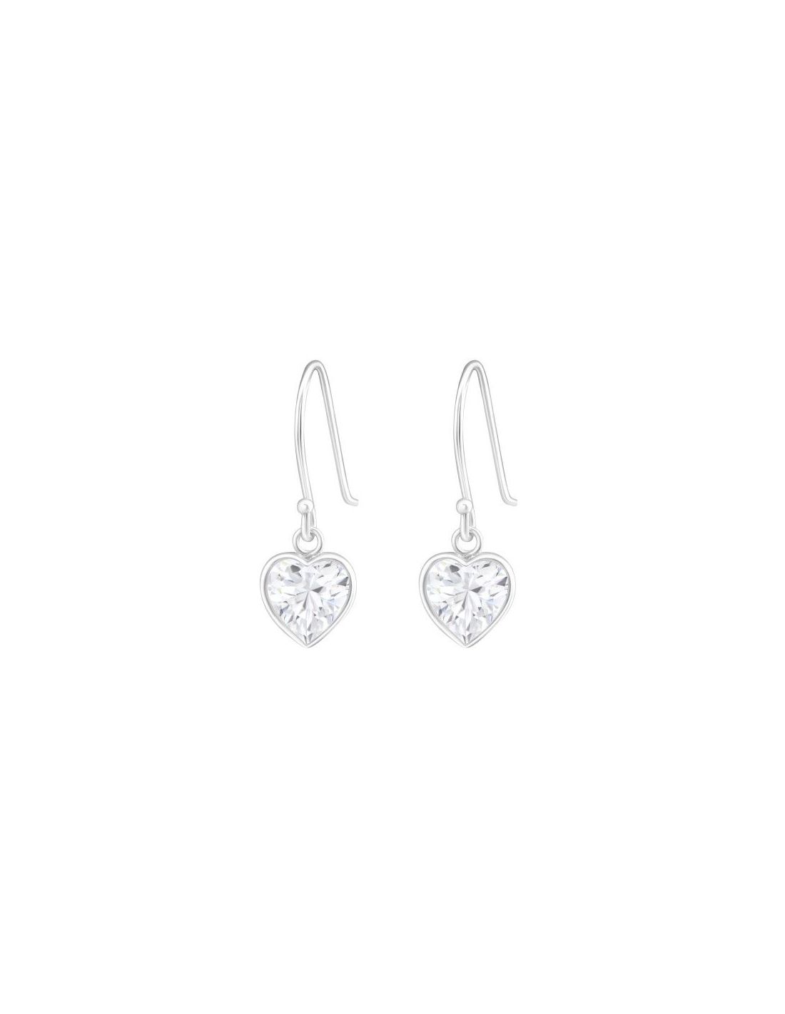Aros de Plata Heart Cubic Zirconia 7...