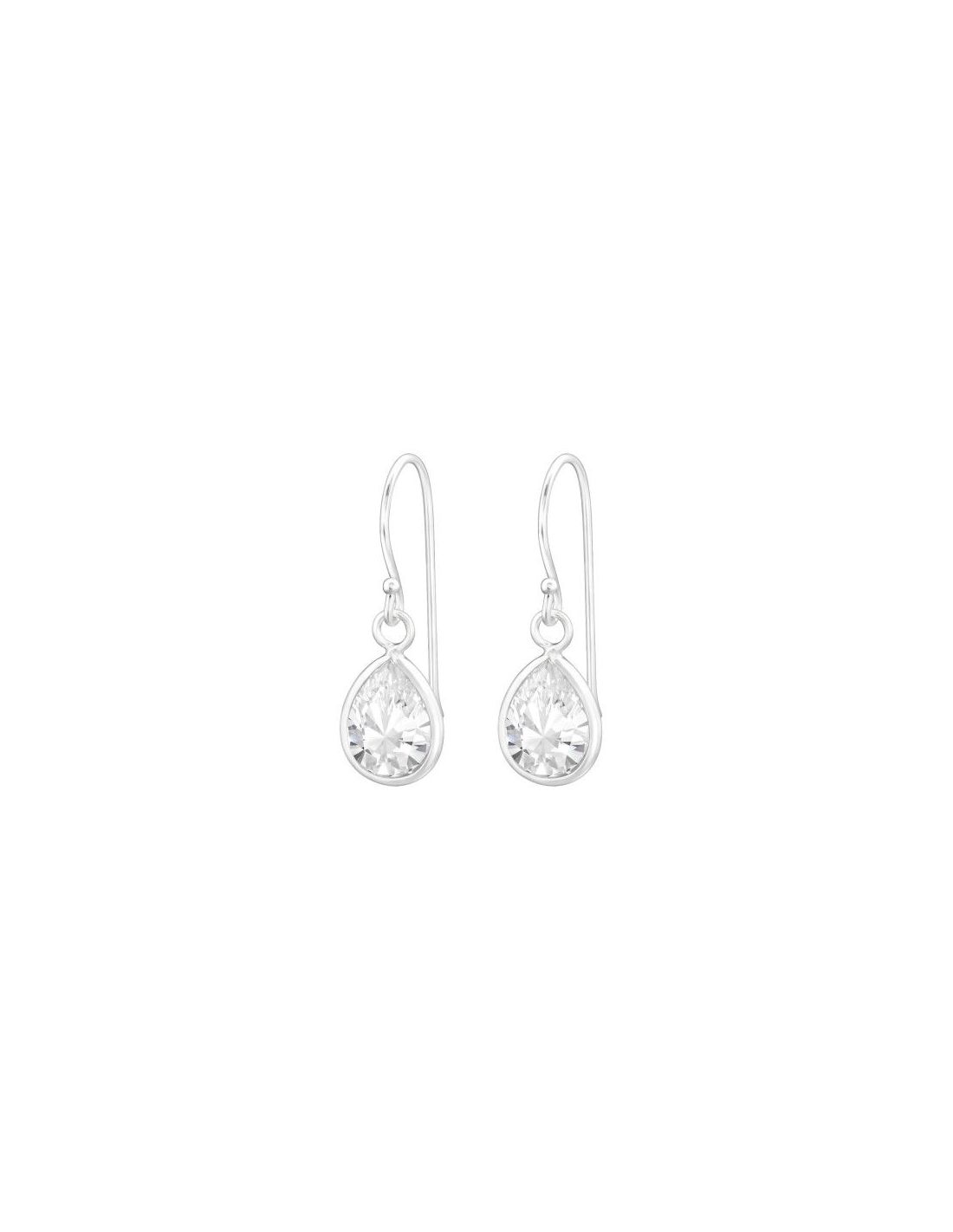 Aros de Plata Pear Cubic Zirconia 7...