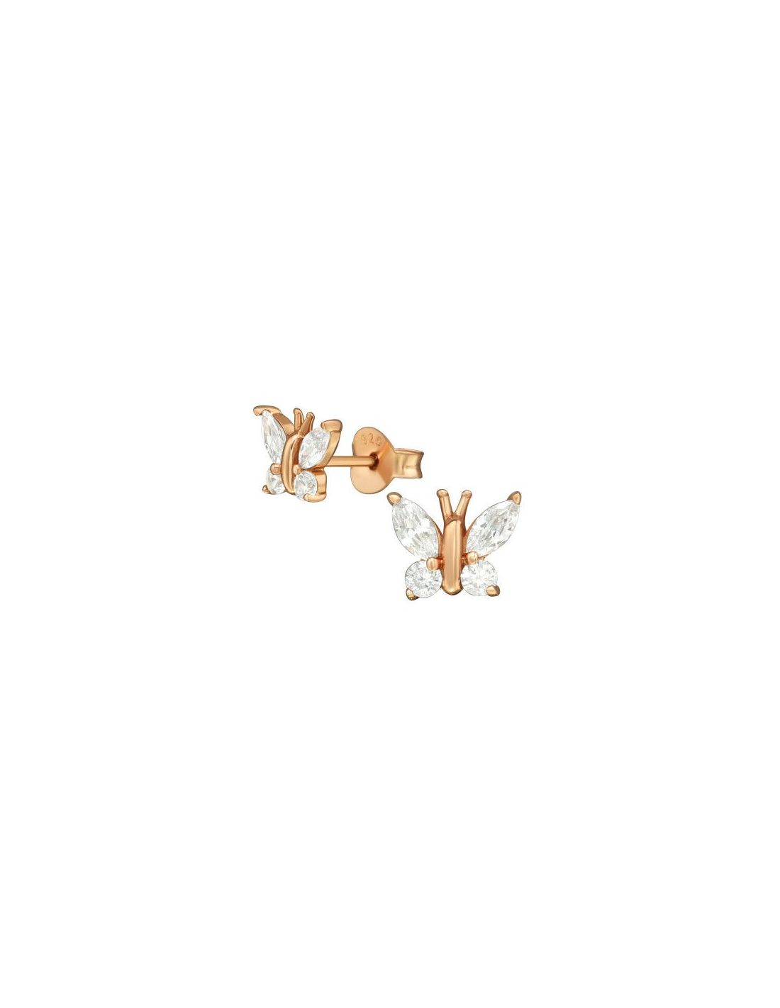 Aros de Plata Butterfly Cubic...