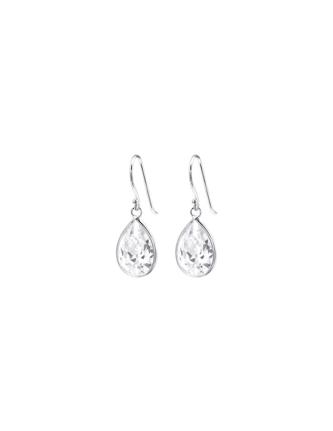 Aros de Plata Tear Drop Cubic...