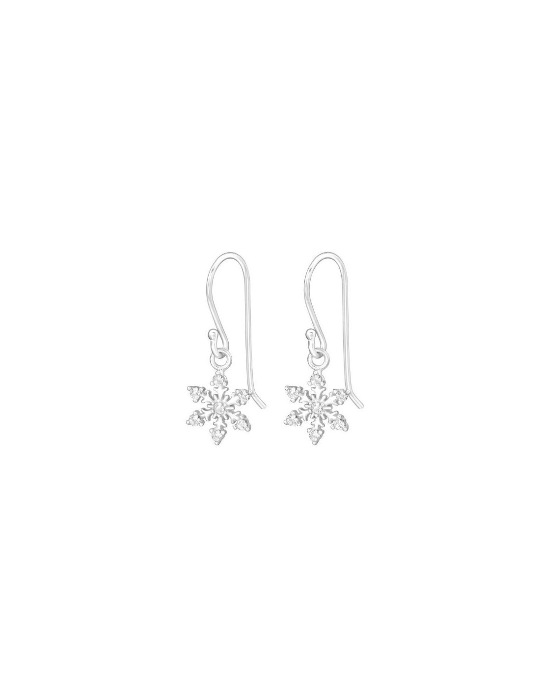 Aros de Plata Snowflake Cubic...