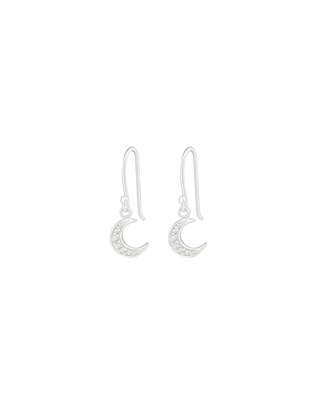 Aros de Plata Moon Cubic Zirconia 8...
