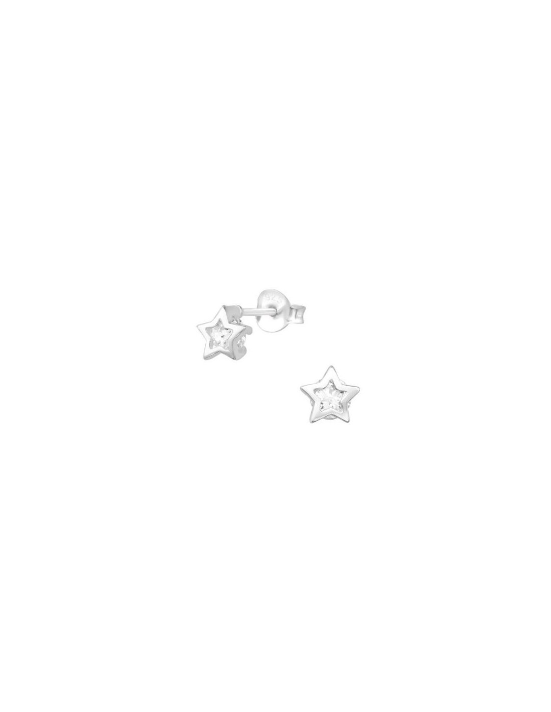 Aros de Plata Star Cubic Zirconia 6...