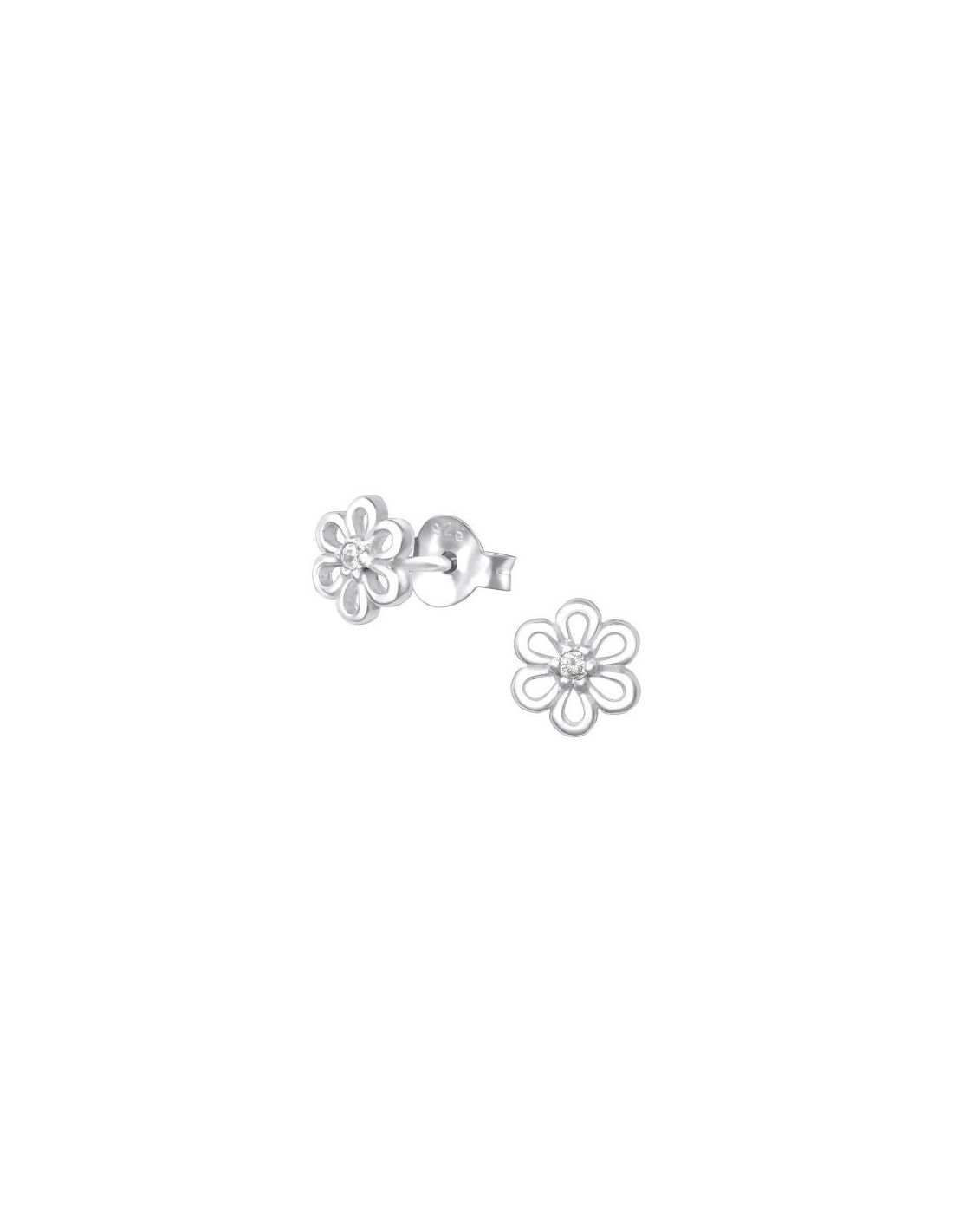 Aros de Plata Flower Cubic Zirconia 6...