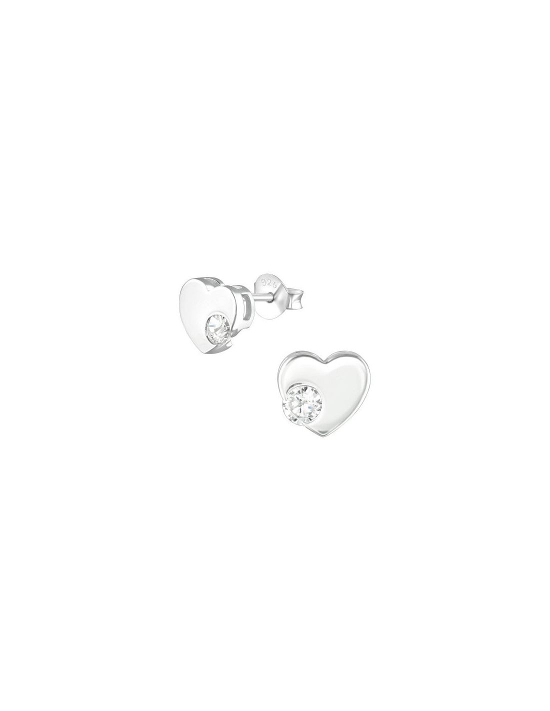 Aros de Plata Heart Cubic Zirconia 8...