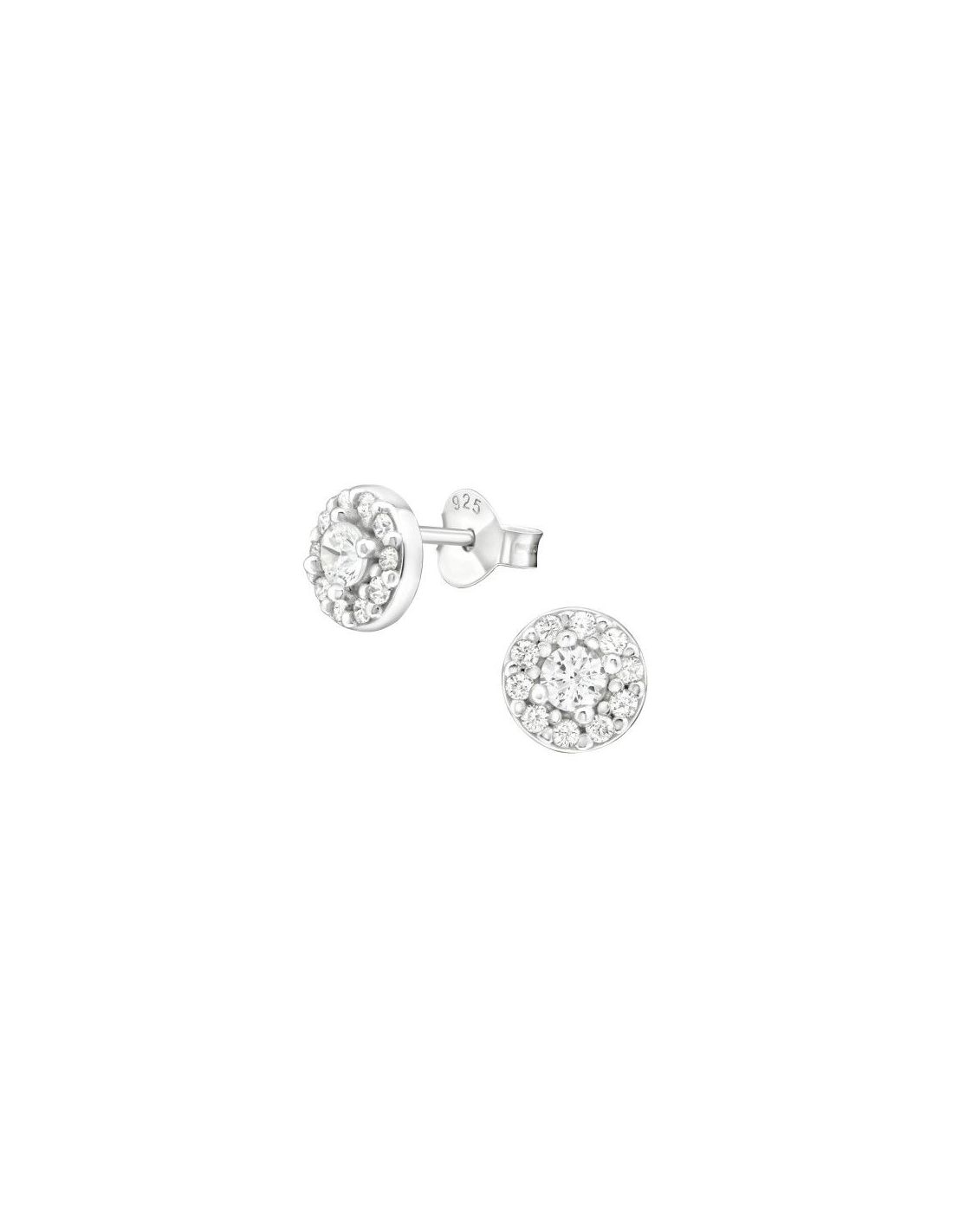 Aros de Plata Round Cubic Zirconia 6...