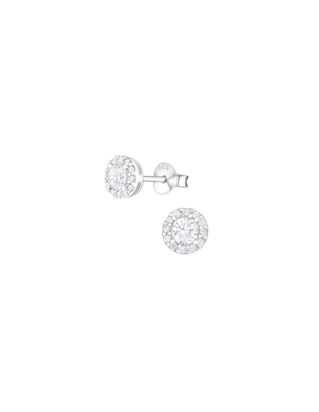 Aros de Plata Sparkling Cubic...