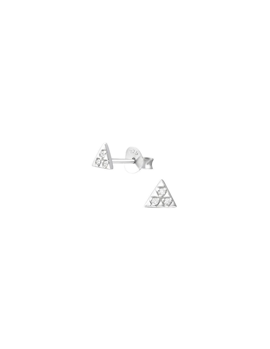 Aros de Plata Triangle Cubic Zirconia...