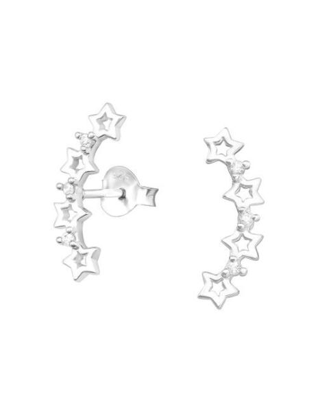 Aros de Plata Stars Cubic...