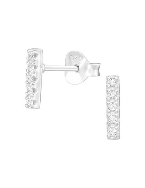 Aros de Plata Bar Cubic...