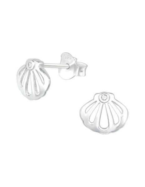 Aros de Plata Shell Cubic...