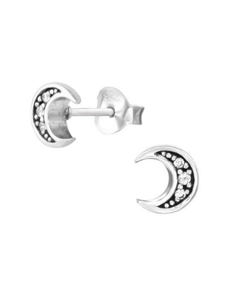 Aros de Plata Moon Cubic...