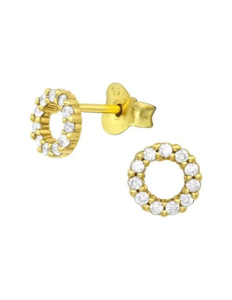 Aros de Plata Circle Cubic...