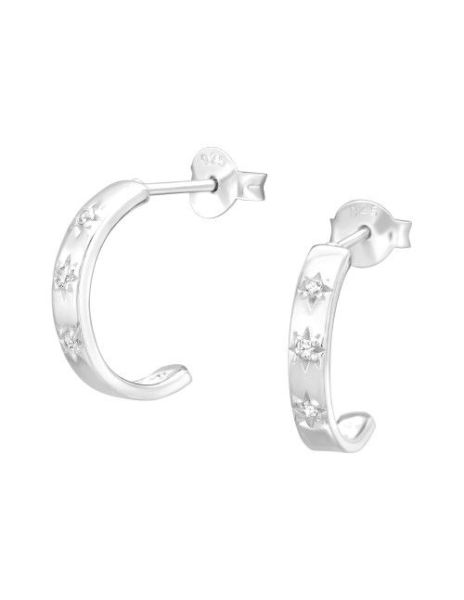 Aros de Plata Half Hoop...