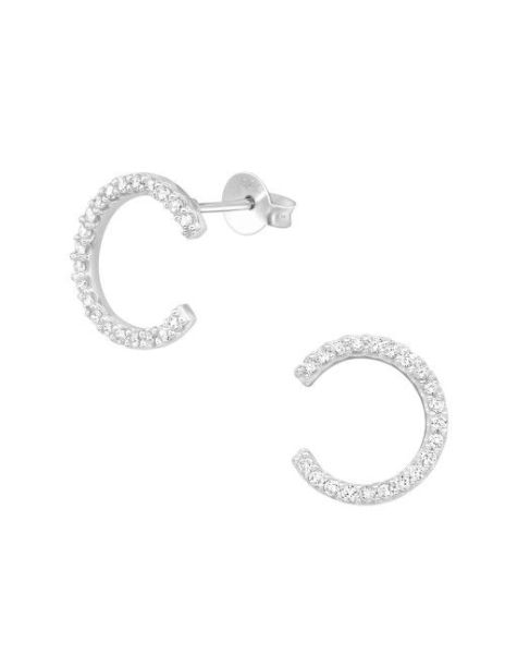 Aros de Plata Half Hoop...