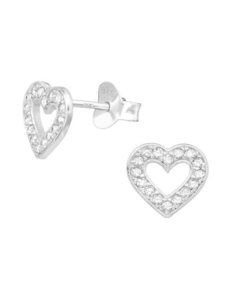 Aros de Plata Heart Cubic...