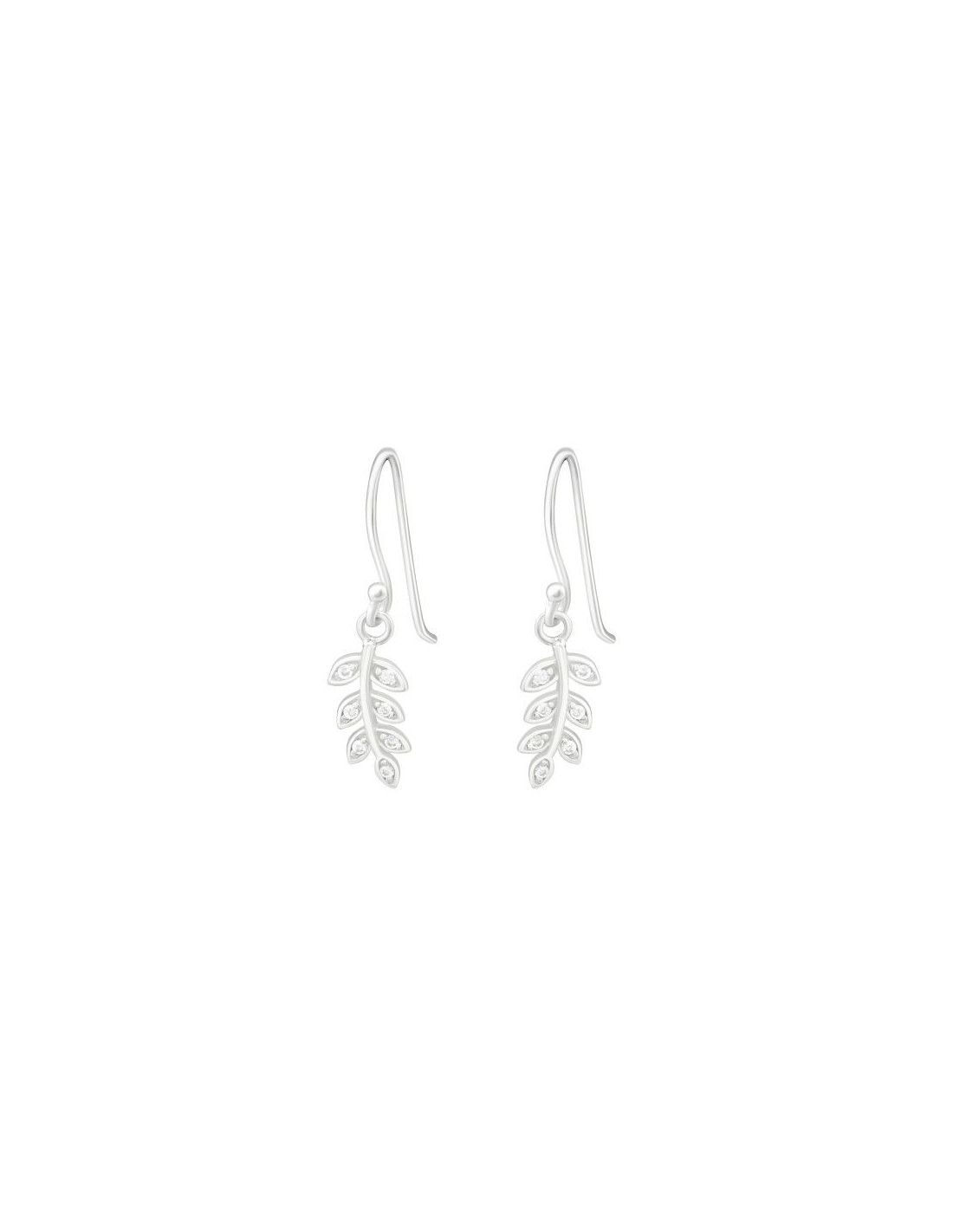 Aros de Plata Leaves Cubic Zirconia 6...