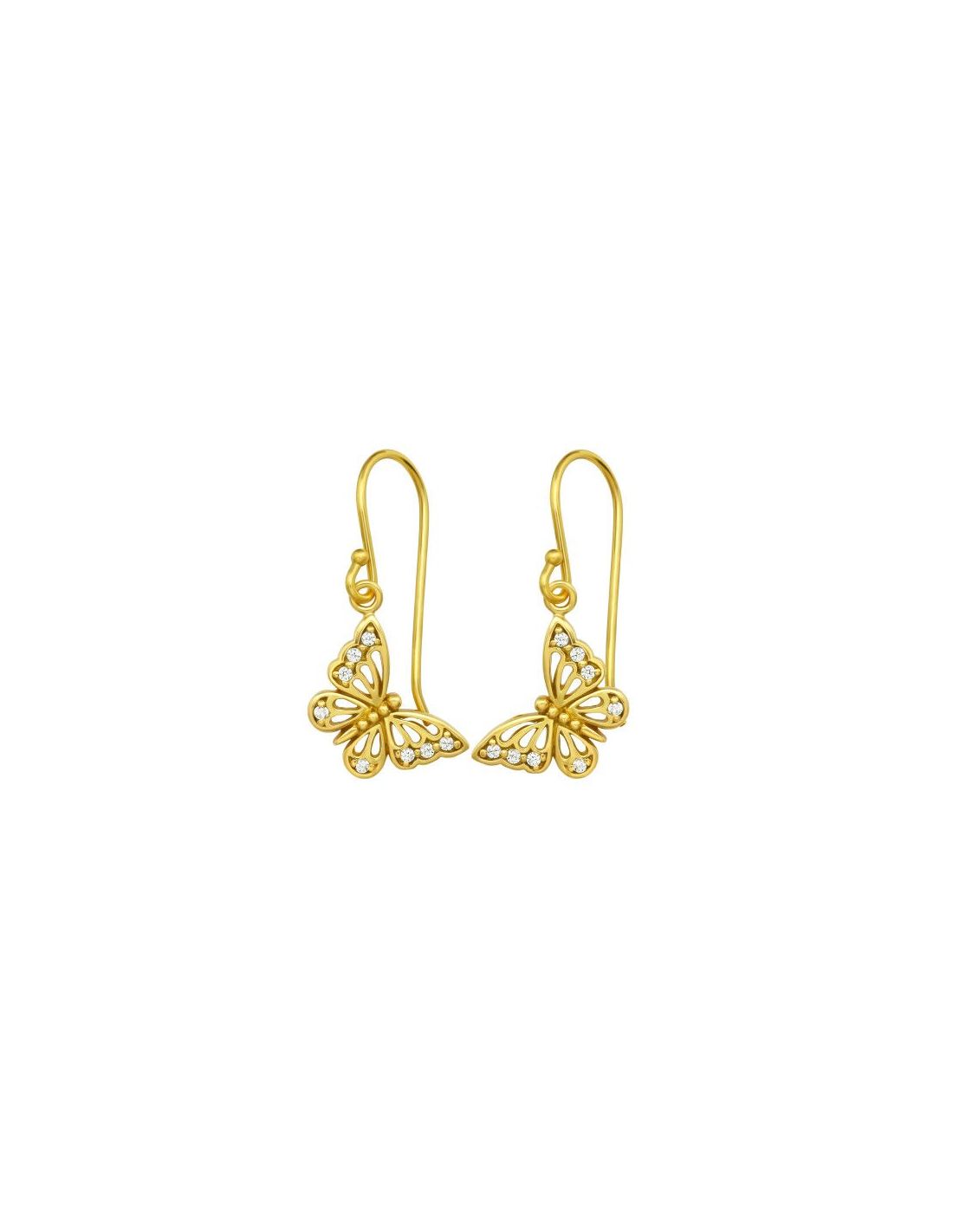 Aros de Plata Butterfly Cubic...