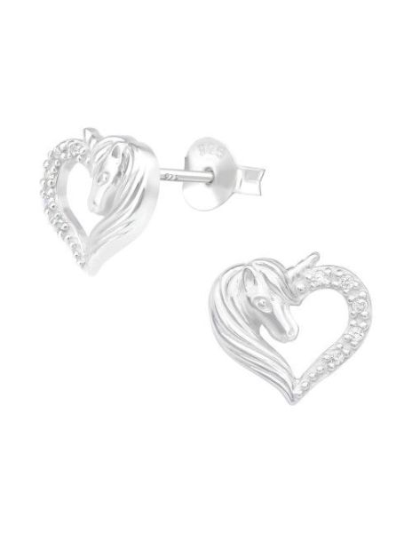 Aros de Plata Unicorn Cubic...