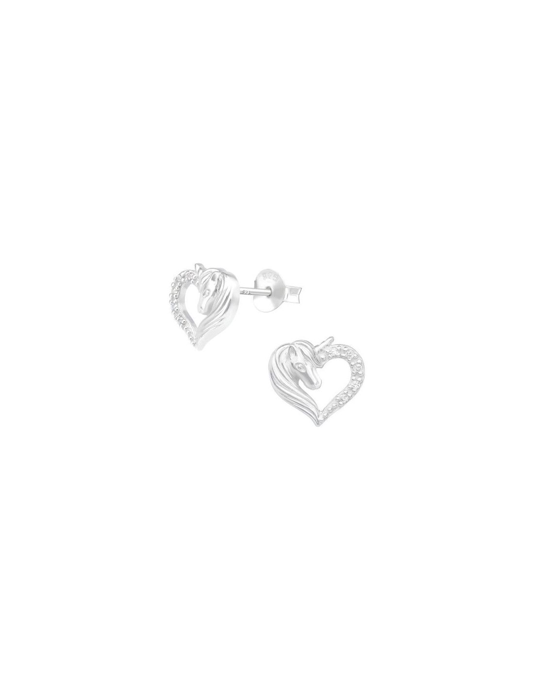 Aros de Plata Unicorn Cubic Zirconia...