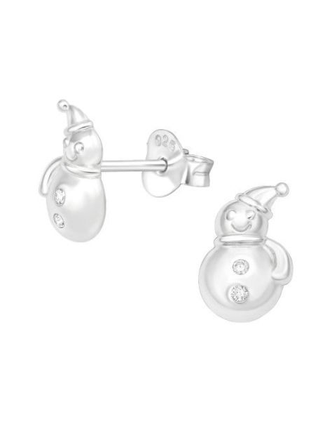Aros de Plata Snowman Cubic...