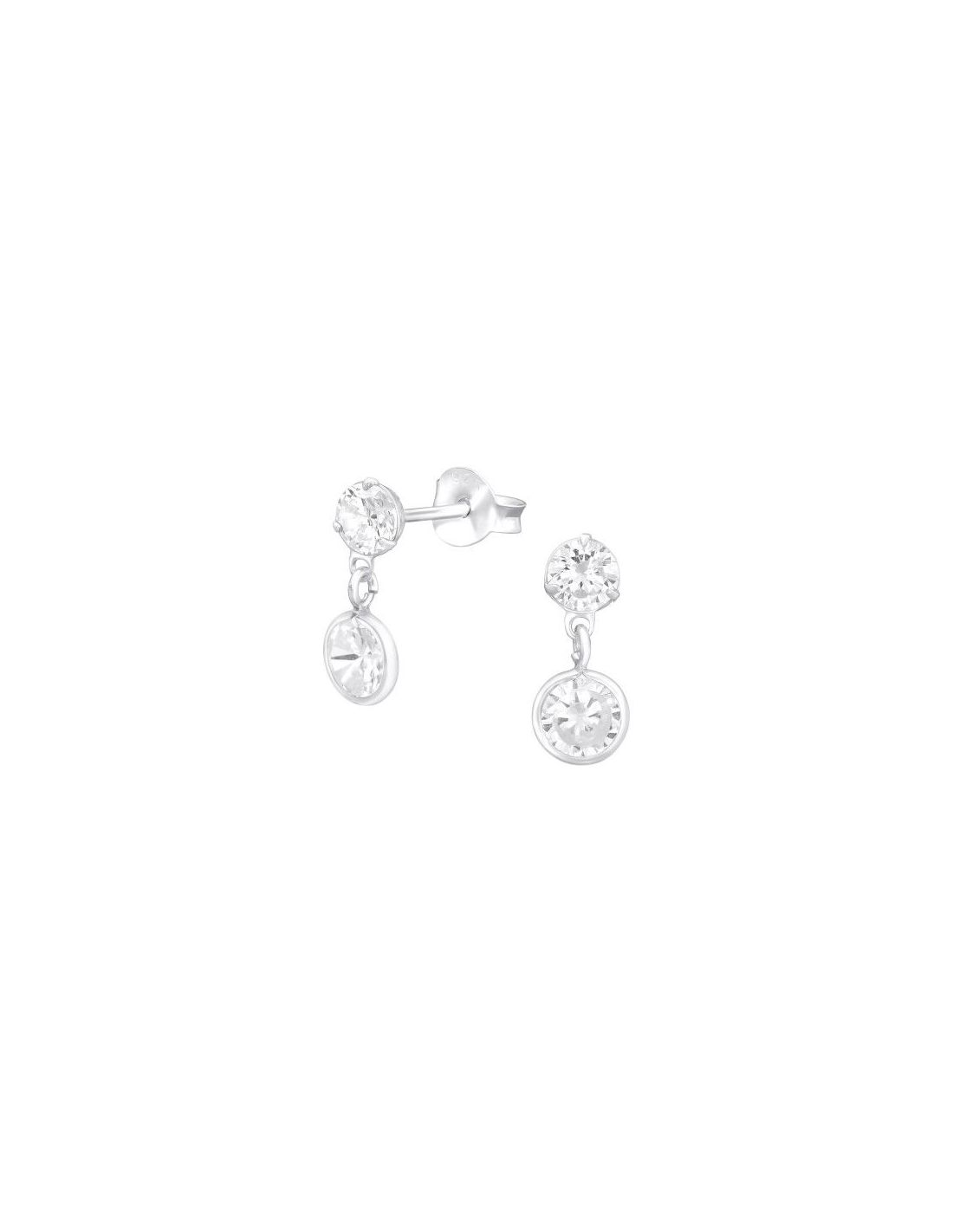 Aros de Plata Round Cubic Zirconia 5...
