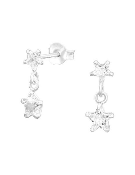 Aros de Plata Hanging Star...