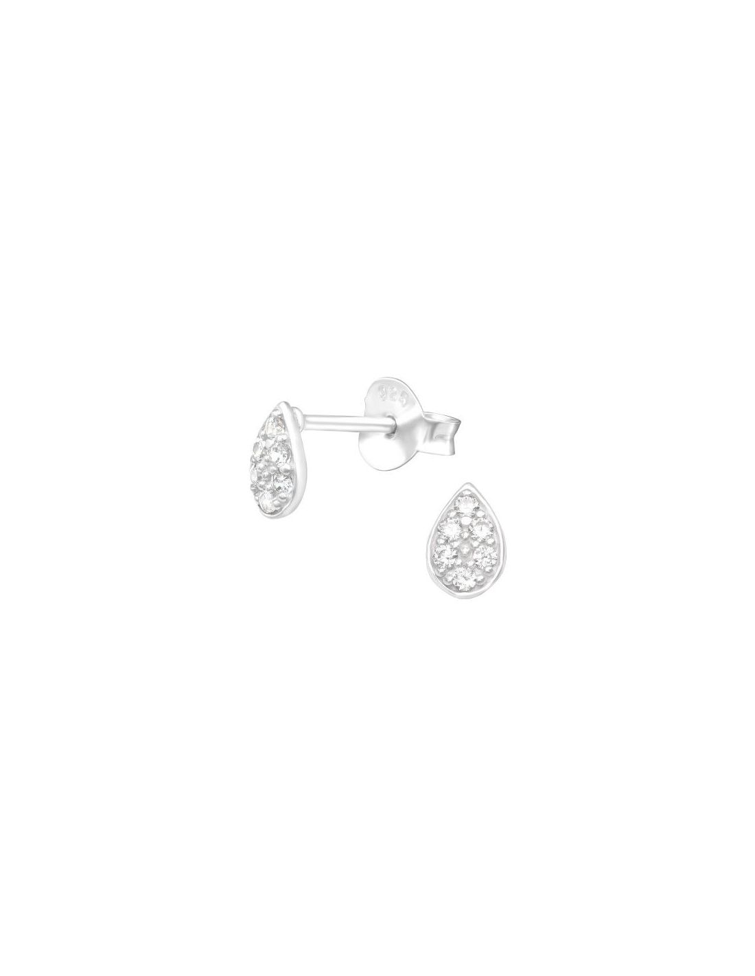 Aros de Plata Teardrop Cubic Zirconia...