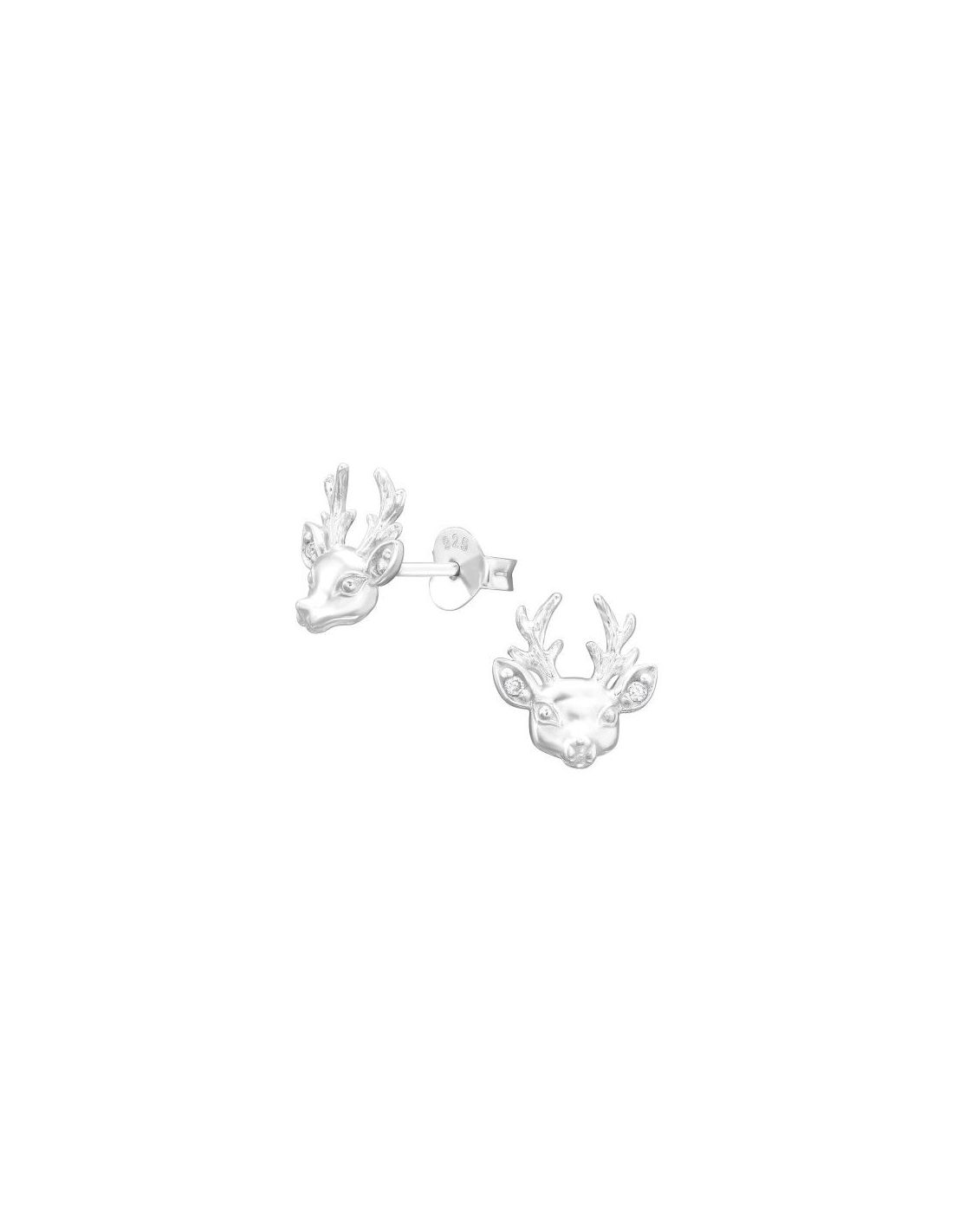 Aros de Plata Reindeer Cubic Zirconia...