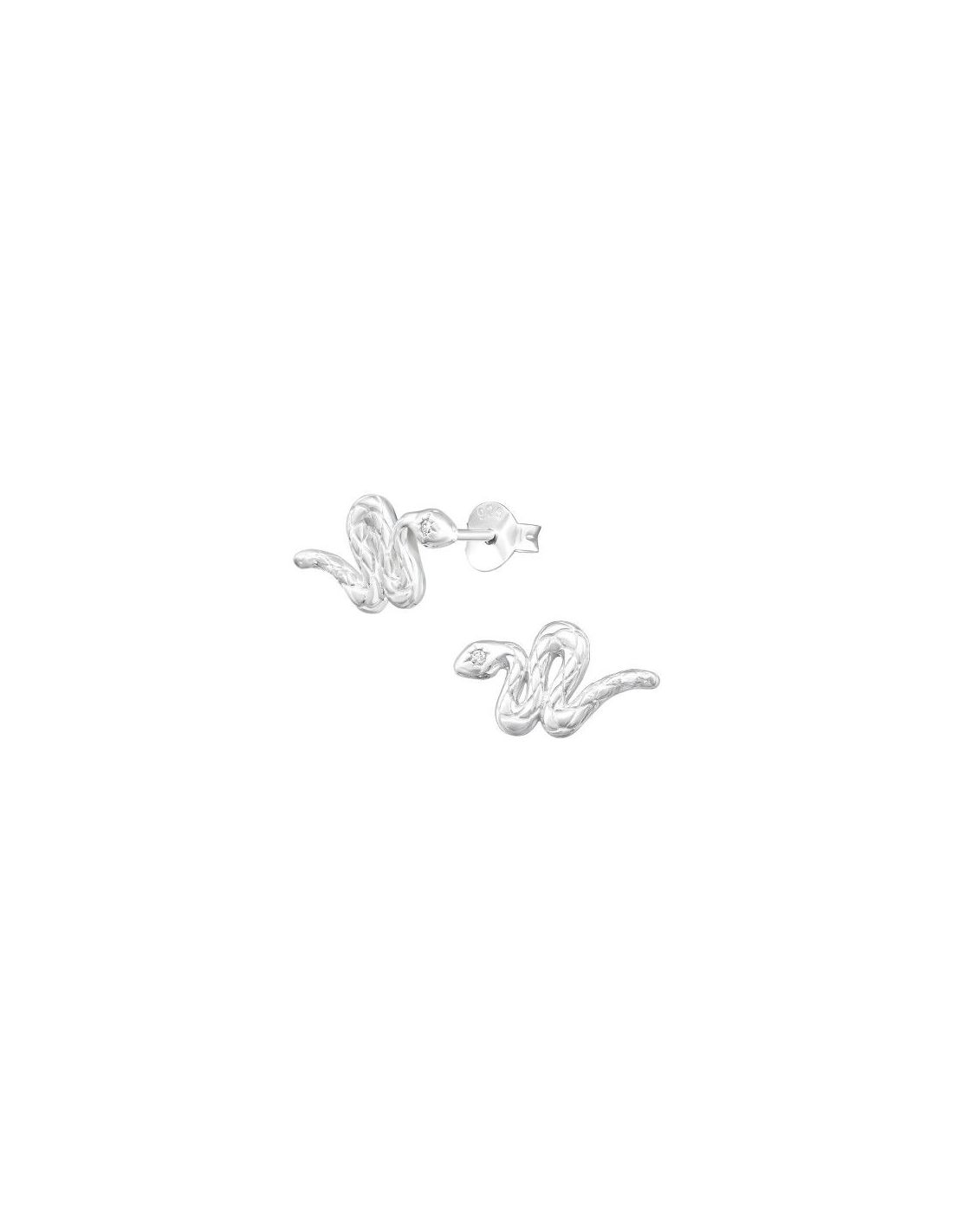 Aros de Plata Snake Cubic Zirconia 8...