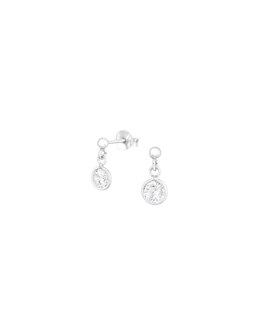 Aros de Plata Round Cubic Zirconia 5...