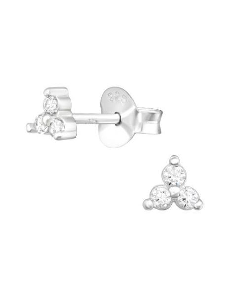 Aros de Plata Flower Cubic...
