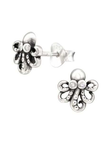 Aros de Plata Octopus Cubic...