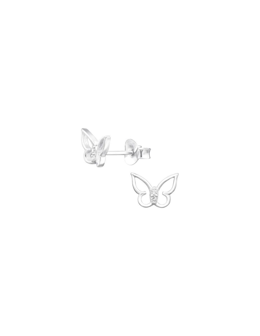 Aros de Plata Butterfly Cubic...
