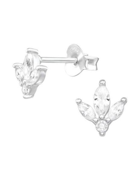 Aros de Plata Leaf Cubic...