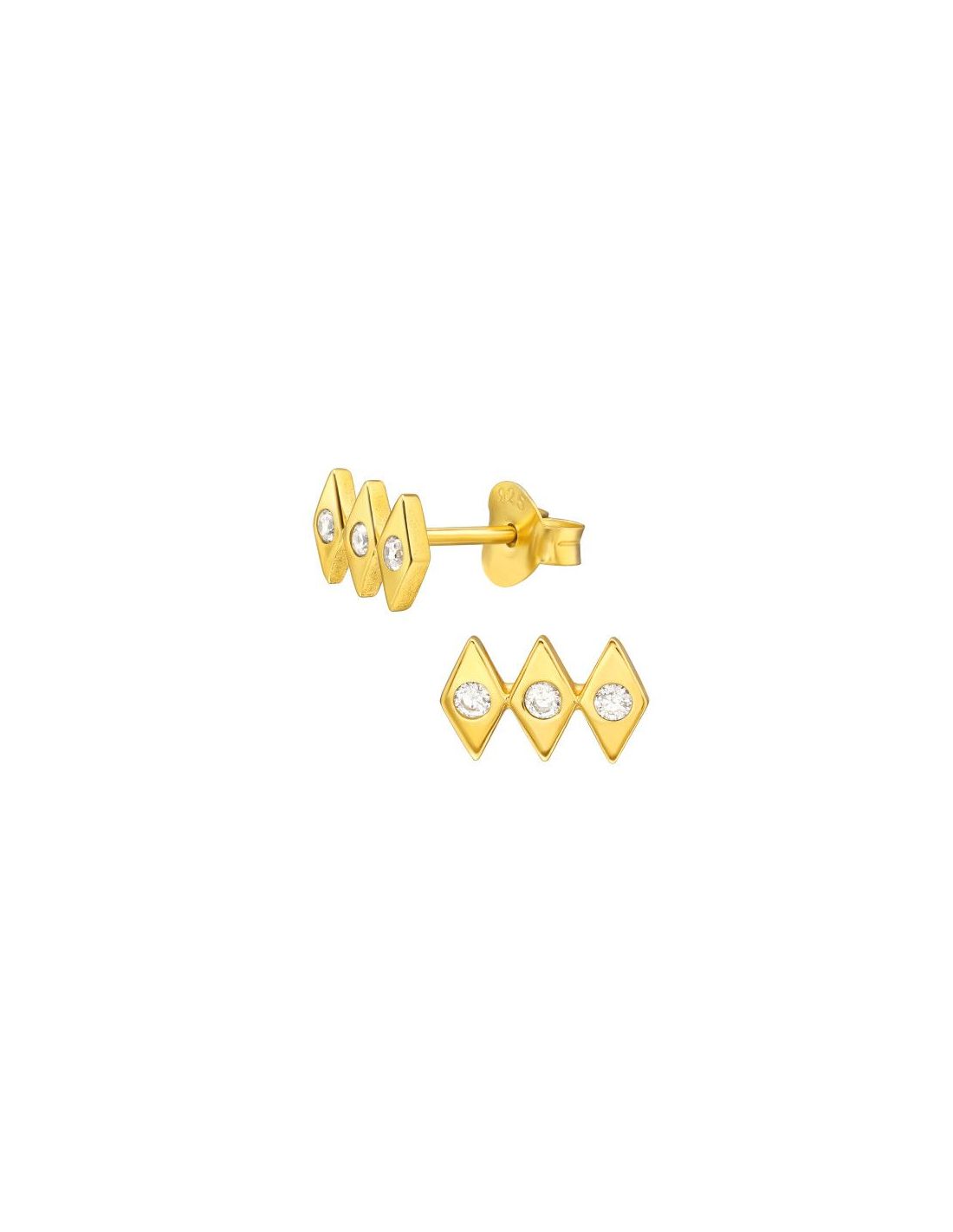 Aros de Plata Geometric Cubic...