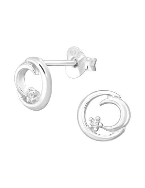 Aros de Plata Crescent Moon...