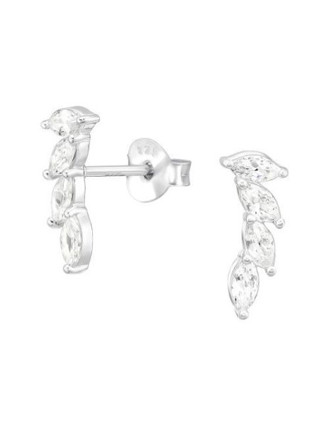 Aros de Plata Leaves Cubic...