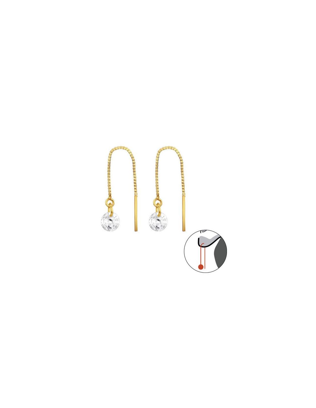 Aros de Plata Thread Through Round...