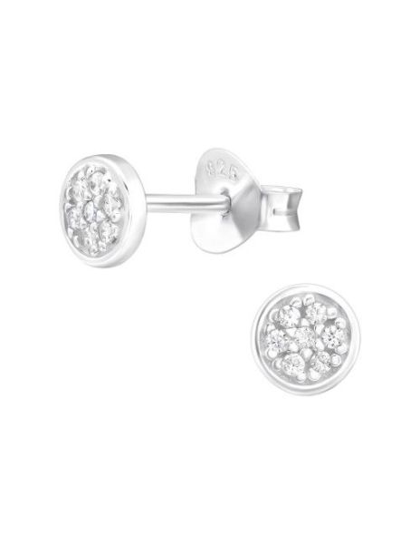 Aros de Plata Circle Cubic...