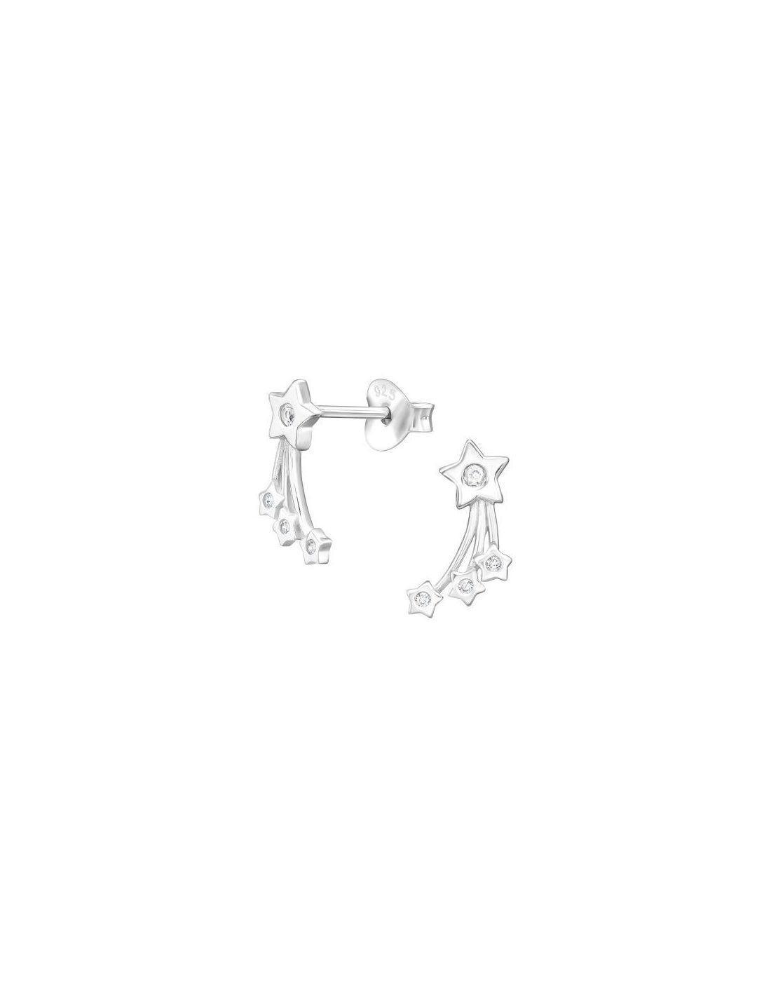 Aros de Plata Shooting Star Cubic...