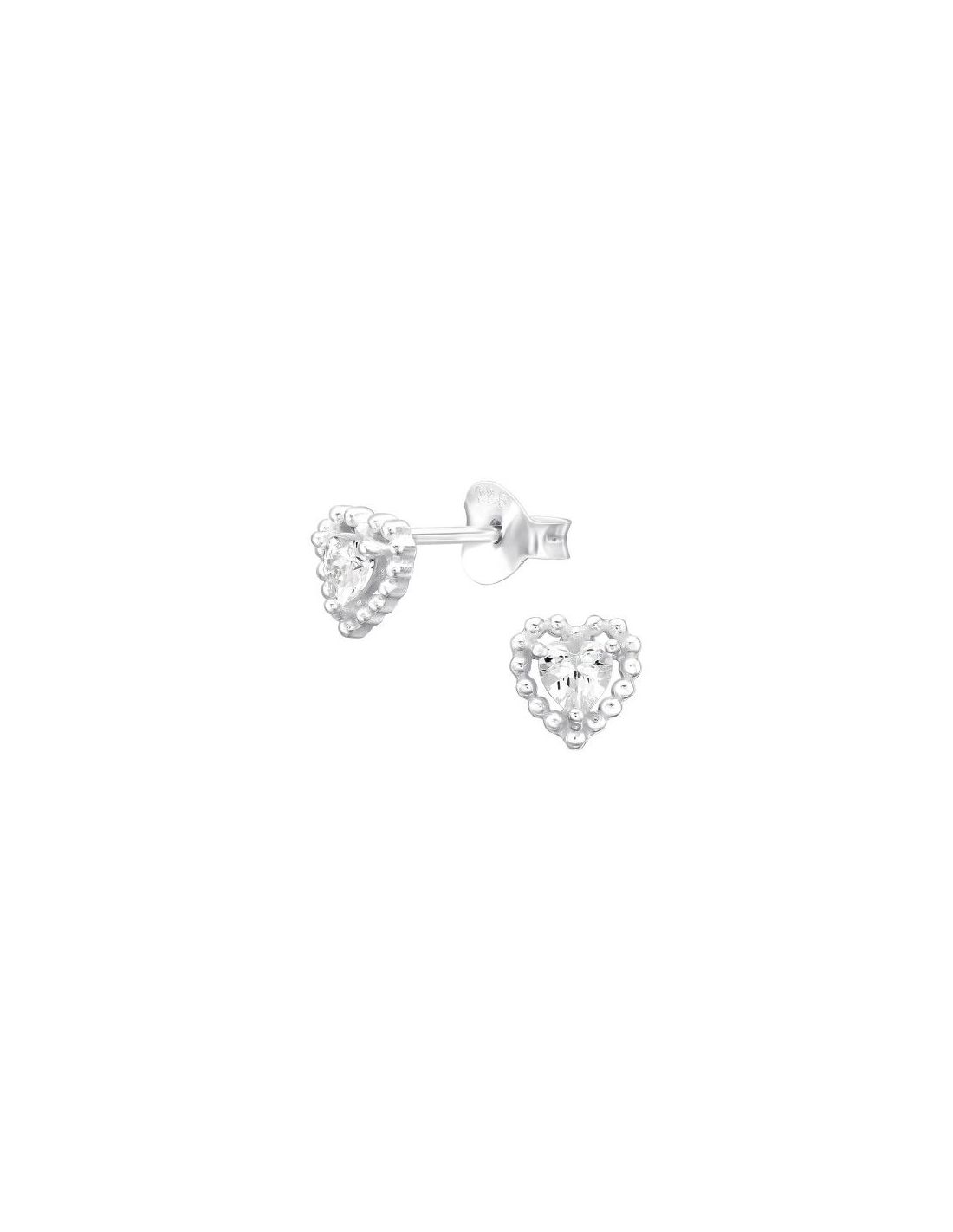 Aros de Plata Heart Cubic Zirconia 6...