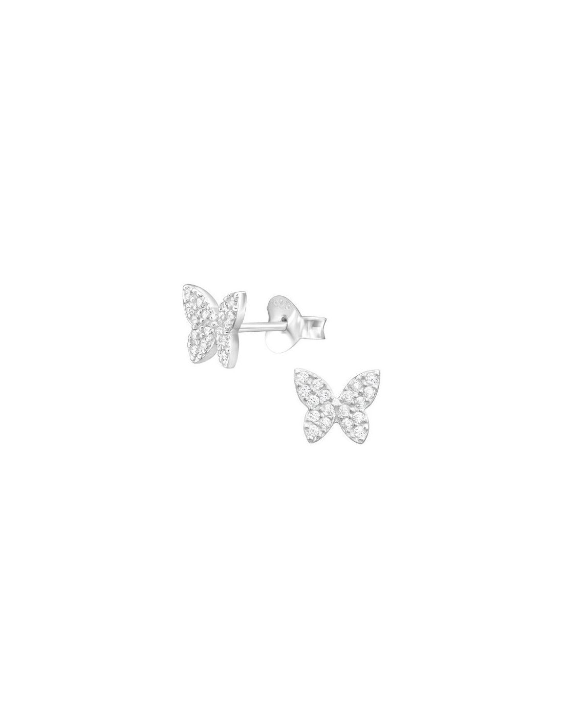 Aros de Plata Butterfly Cubic...